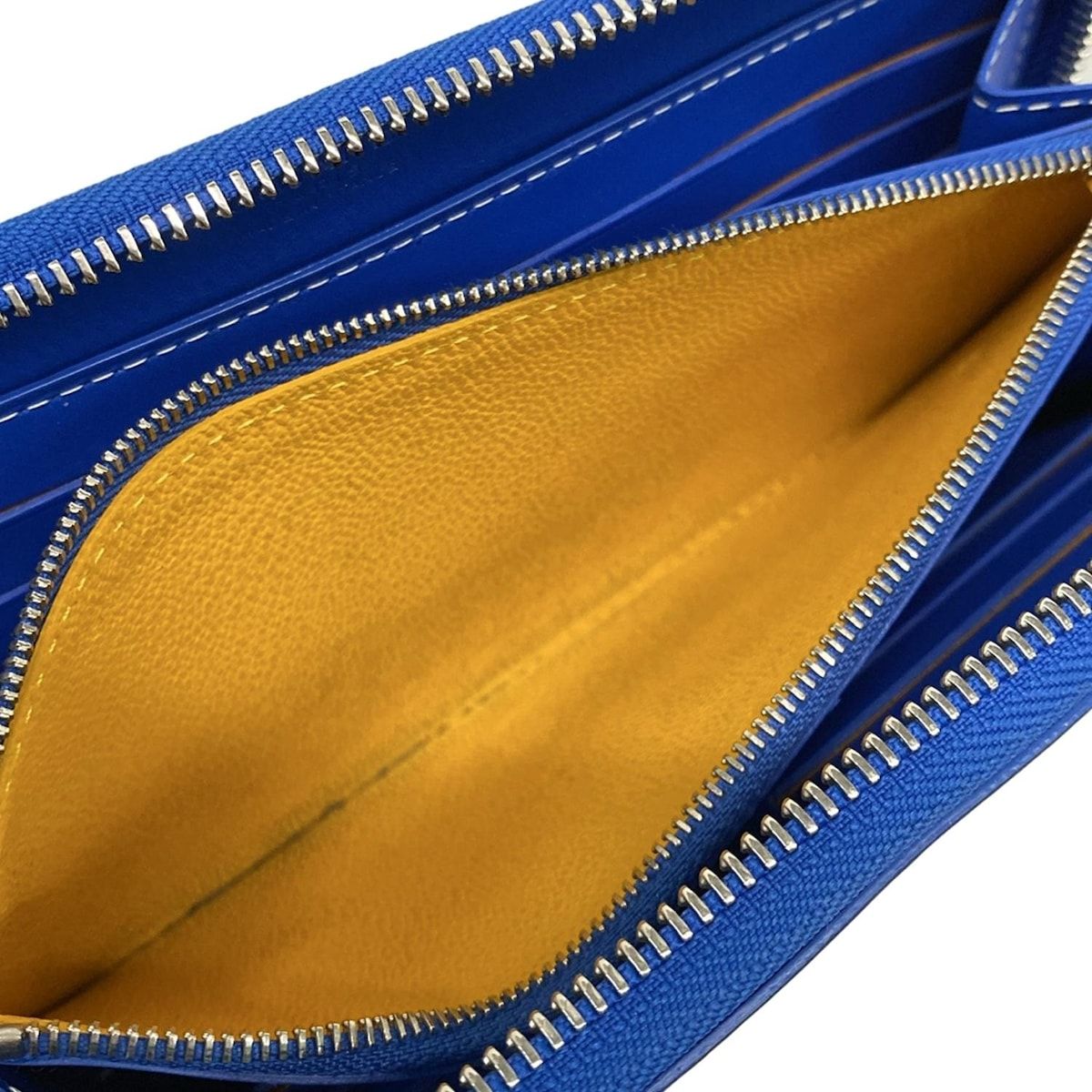 GOYARD(ゴヤール) 長財布 マティニョン ブルー×ブラウン×白 ラウンド