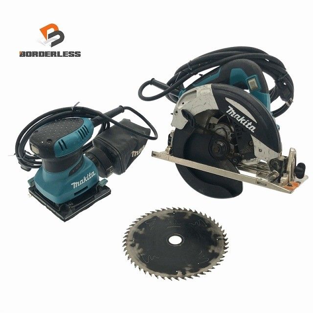 品 2点セット makita マキタ 165 mm マルノコ 5731 S 防じんミニサンダ BO 4555 DIY|日曜大工116715