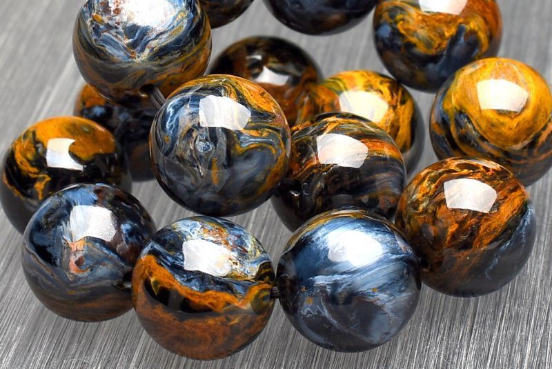 １点物 嵐の石 高品質 ピーターサイト 14 mm ブレスレット パワーストーン 天然石 _U 8171