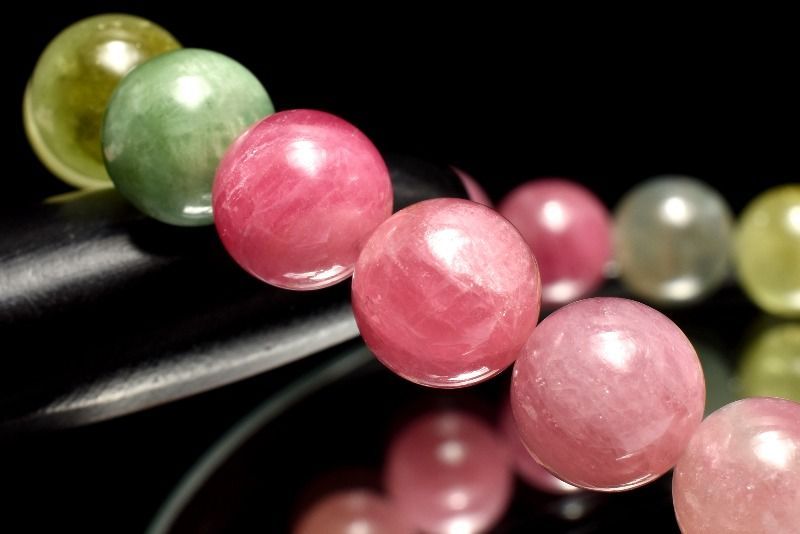  １点物 AAA パステル MIXトルマリン 8.5 mm ブレスレット パワーストーン 天然石 _MC 1616 ブレスレット バングル アクセサリー