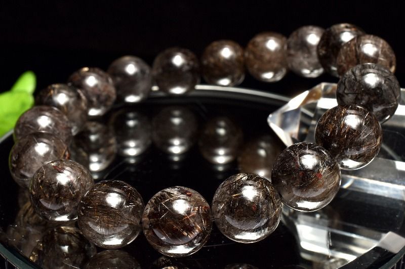 １点物 満杯内包 ブラックブロンズルチルクォーツ 11 5 mm ブレスレット パワーストーン 天然石 _MC 1648