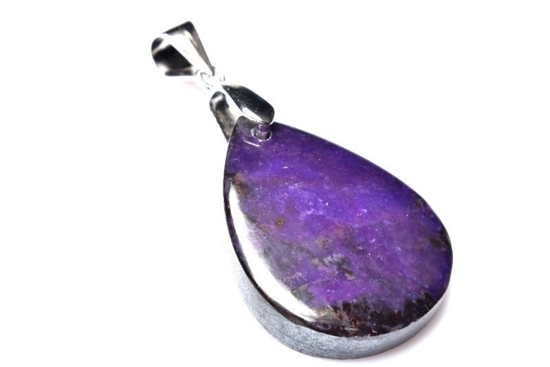  １点物 シルバー925 高発色AAAA スギライト 杉石 22 x 17 mm ドロップ ペンダントトップ パワーストーン 天然石 _PC 7604 ネックレス ペンダント アクセサリー