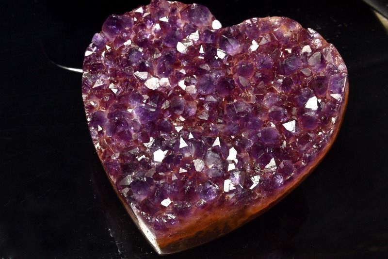 １点物 ウルグアイ産 アメジストクラスター 100 x 95 40 mm ハート 原石 パワーストーン 天然石 _CG 6878 宅急便