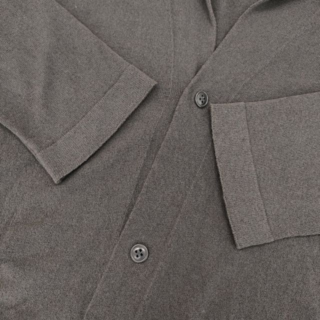 evam eva E241K088 コットンナイロン ニット ジャケット 24SS グレー