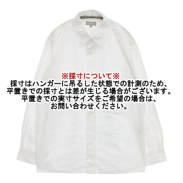 MARGARET HOWELL 579-3150001  TUMBLED COTTON PLAINWEAVE コットン 長袖シャツ 23SS ホワイト メンズ マーガレットハウエル【中古】5-1113M∞ MARGARET HOWELL 579-3150001 TUMBLED COTTON PLAINWEAVE コットン