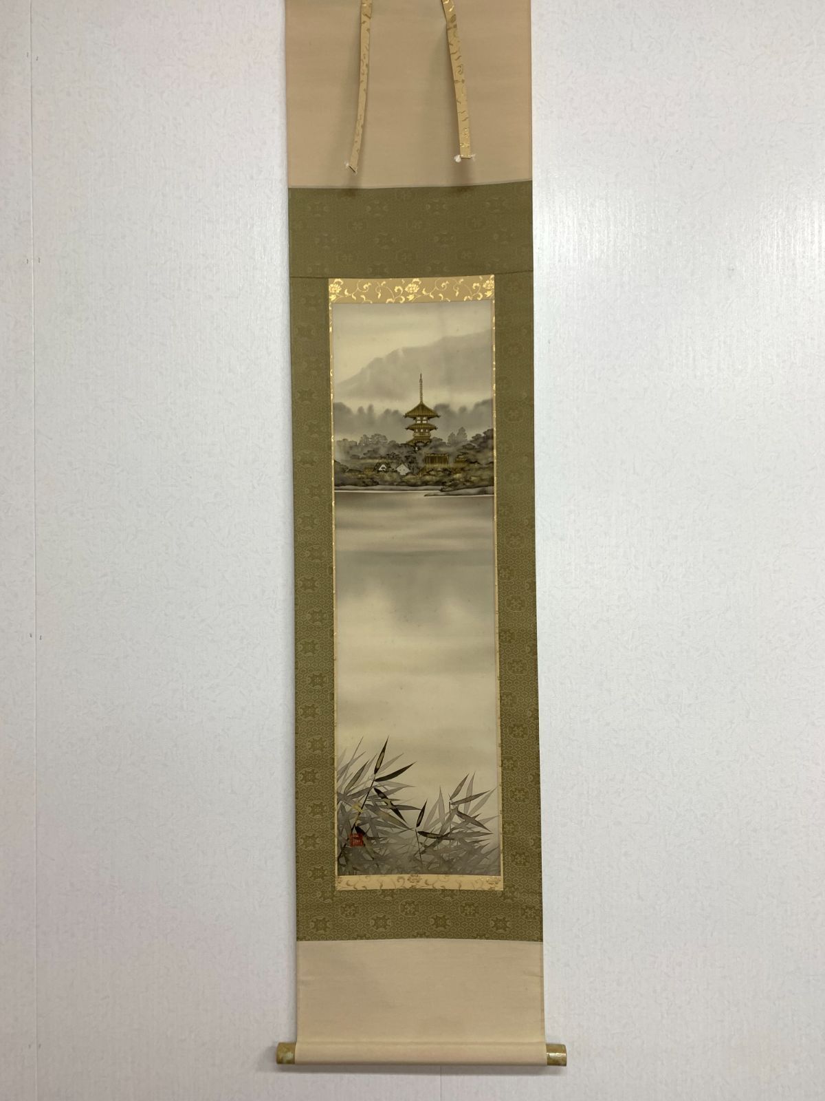 掛け軸】155 三輪暎章「古都塔韻」#茶掛 #掛軸 #古美術 #骨董 #お