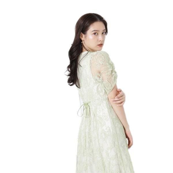 ジル バイ ジルスチュアート カジュアルドレス レースワンピース レディース グリーン