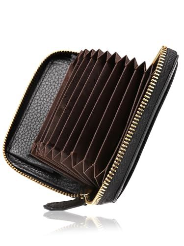 ムラ レディース じゃばら財布 カード入れ コインケース お札が折れない イタリアンレザー 本革 ブラック