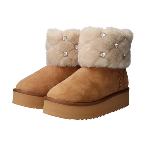 ブリジットバーキン ファッションブーツ キルティングスタッズムートンブーツ543604