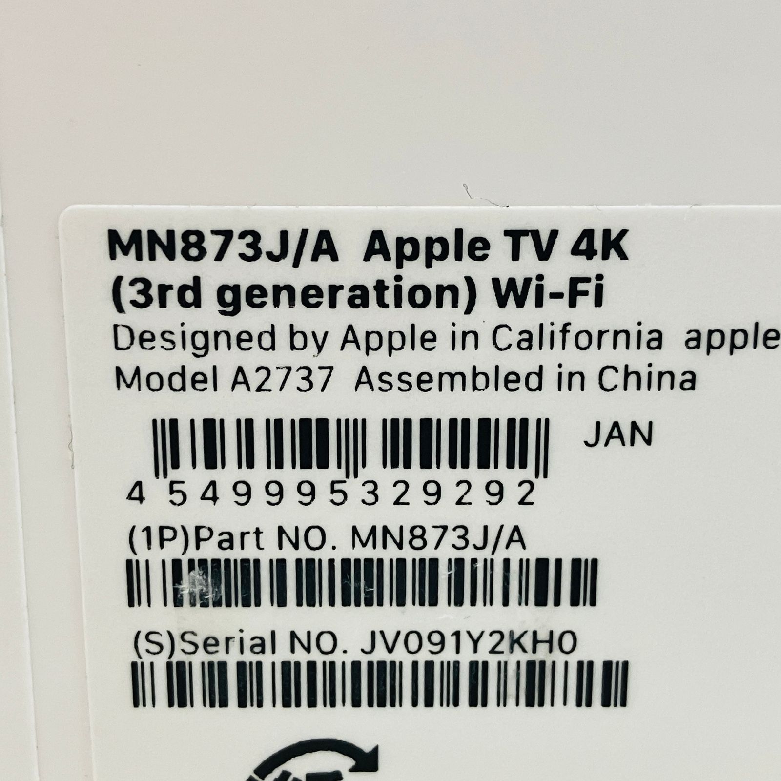 Apple TV 4 K MN 873 J A Wi Fiモデル 64 GB 第3世代 家電 アップル その他 テレビ 映像機器