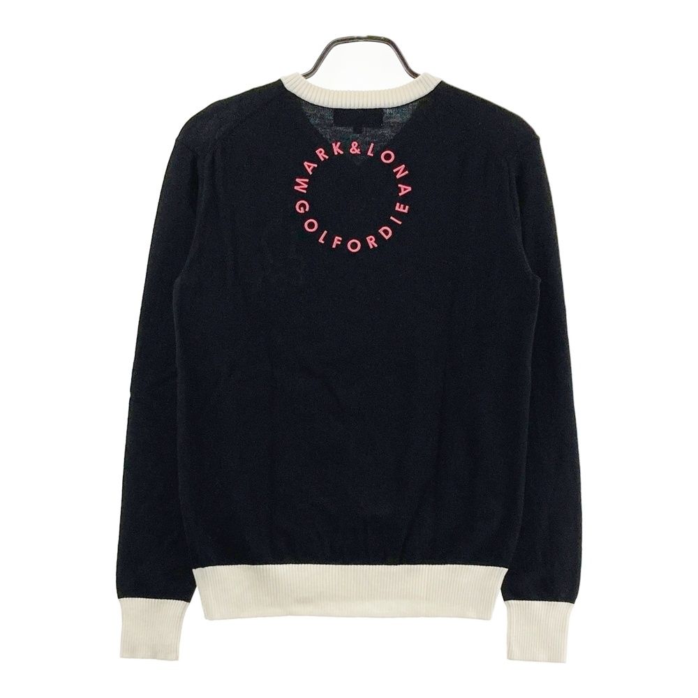 サイズ 44 MARK LONA マークアンドロナ Vネックニット セーター ブラック系 ゴルフウェア メンズ ストスト