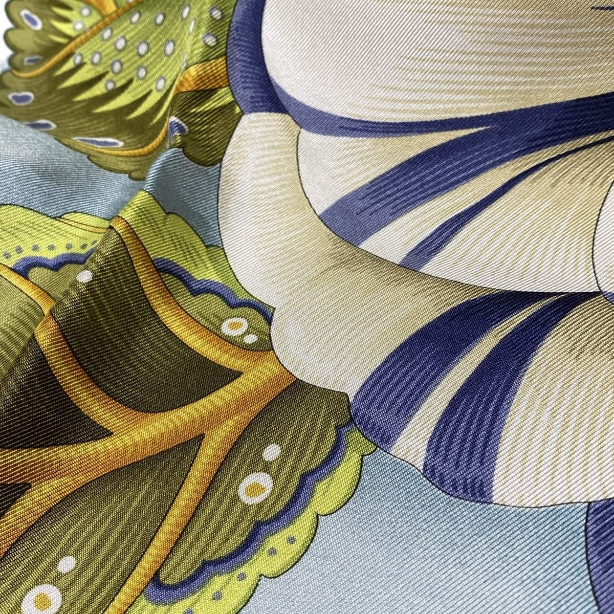  FERRAGAMO SalvatoreFerragamo サルバトーレフェラガモ スカーフ ライトブルー ネイビー マルチ 花柄 バンダナ スカーフ 小物