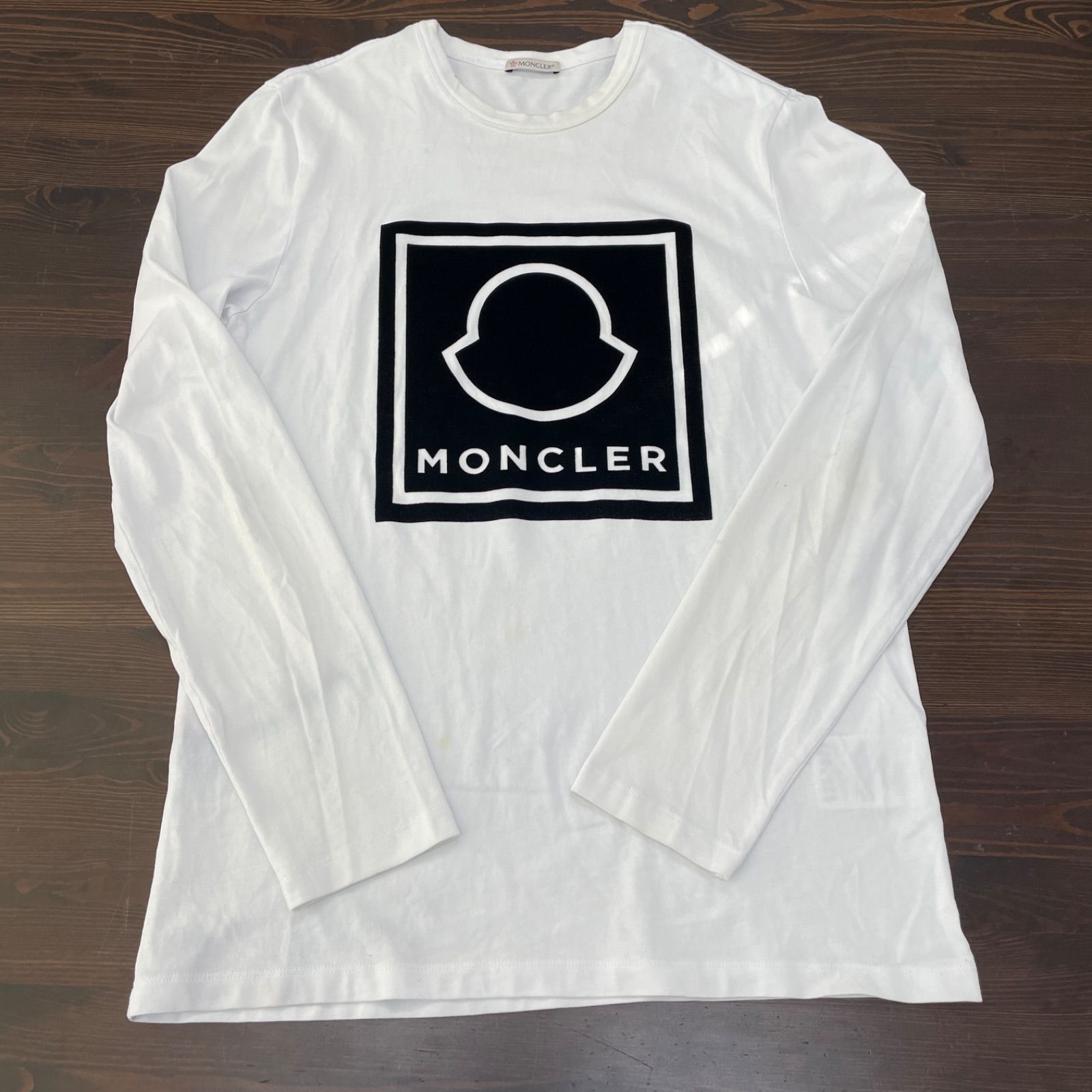 MONCLER モンクレール メンズ 長袖Tシャツ ロンT フロッキープリント