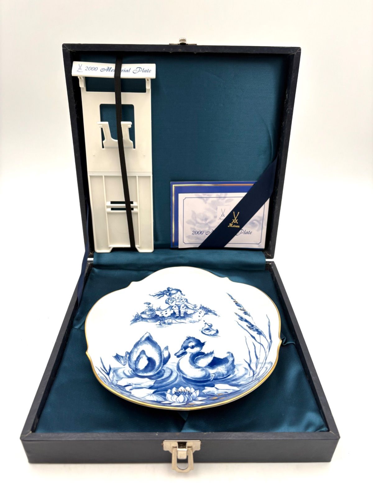 Meissen マイセン メモリアルプレート 2000 アヒルがみんな ドイツ民謡シリーズ 皿 飾り皿 プレート き