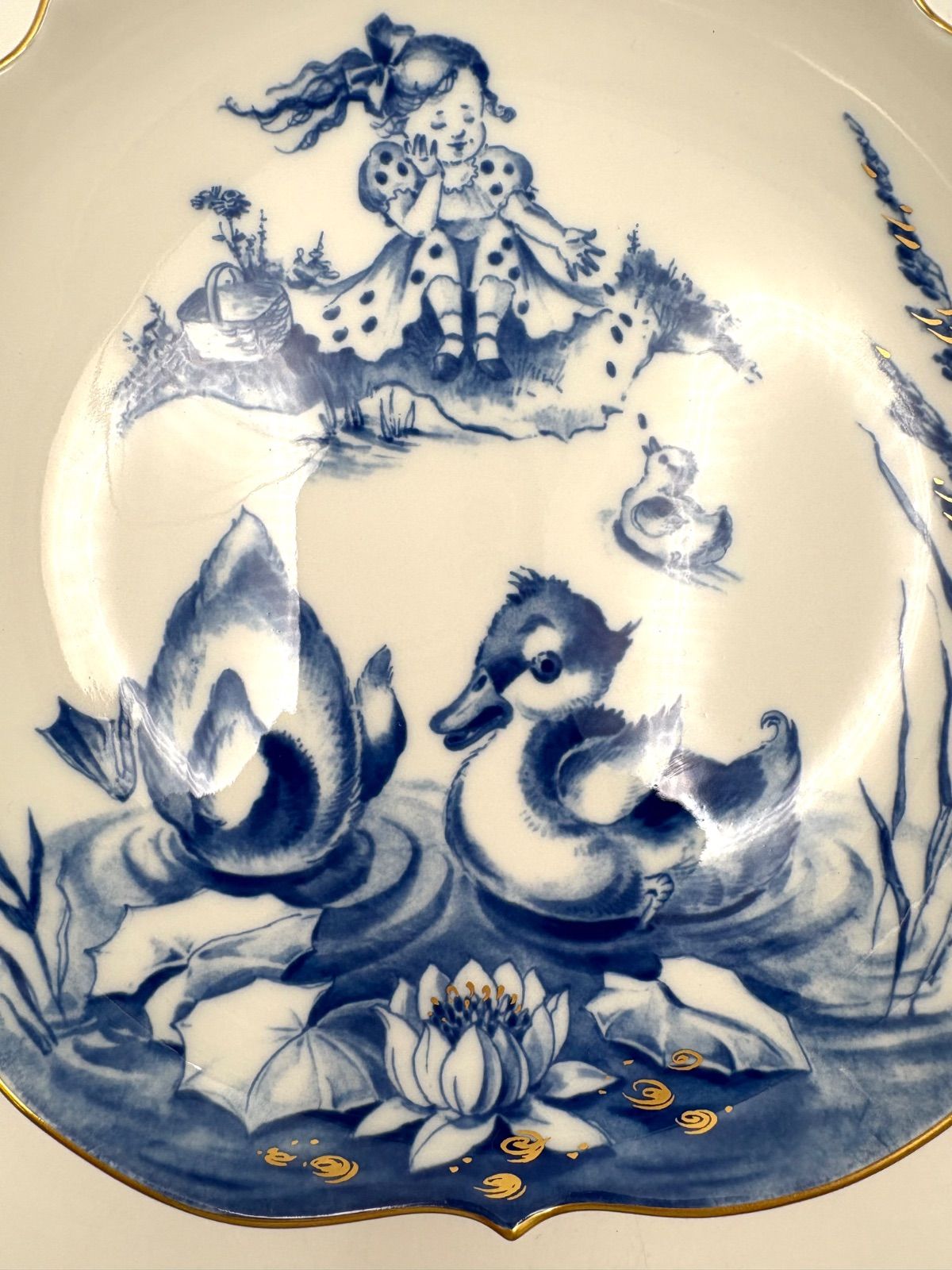 Meissen マイセン メモリアルプレート 2000 アヒルがみんな ドイツ民謡