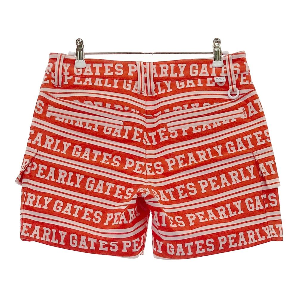 サイズ 0 PEARLY GATES パーリーゲイツ ショートパンツ 総柄 オレンジ系 ゴルフウェア レディース ストスト