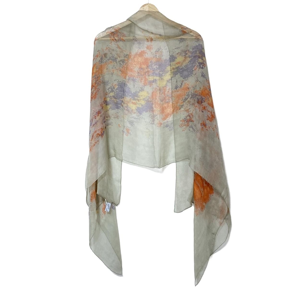 FERRAGAMO SalvatoreFerragamo サルバトーレフェラガモ スカーフ グレー オレンジ マルチ