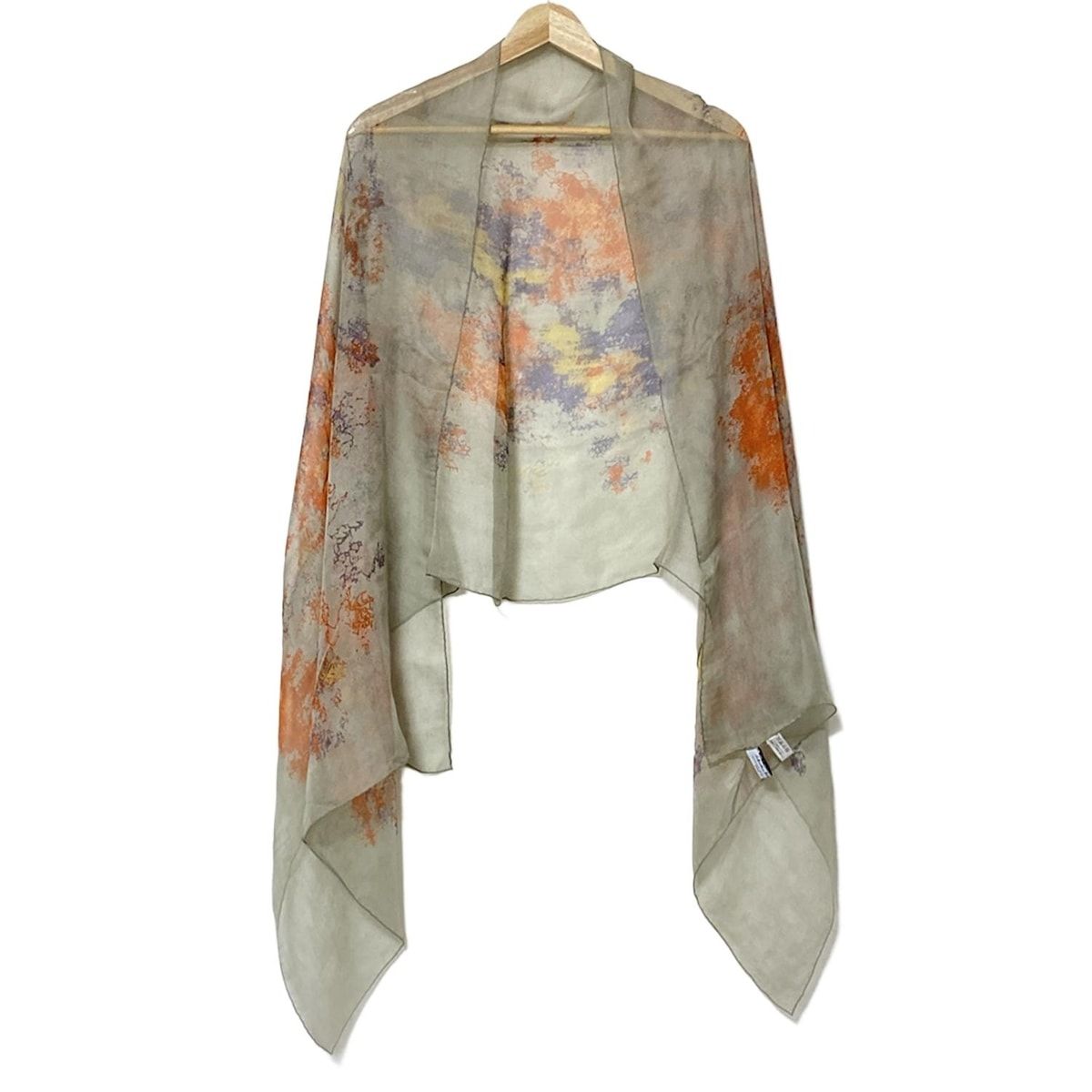 FERRAGAMO|SalvatoreFerragamo サルバトーレフェラガモ スカーフ - グレー×オレンジ×マルチ