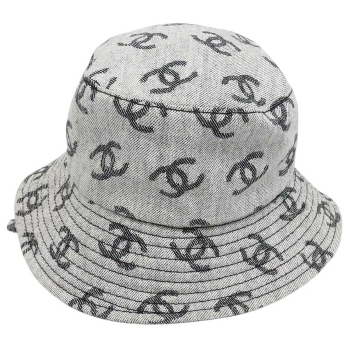 シャネル ココマーク デニム バケットハット ユニセックス グレー