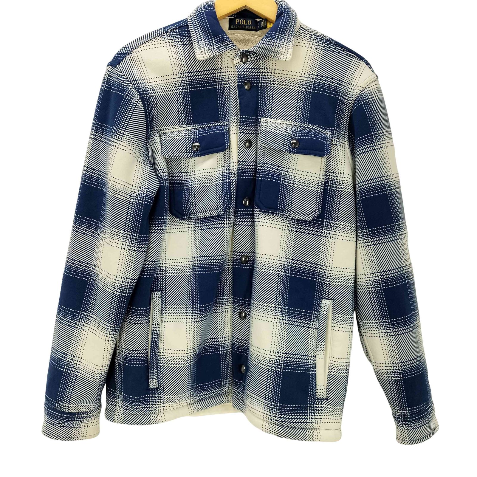 ポロラルフローレン POLO RALPH LAUREN 22 AW 裏地ボア フリース チェック メルトン シャツ ジャケット メンズ 170 92 A