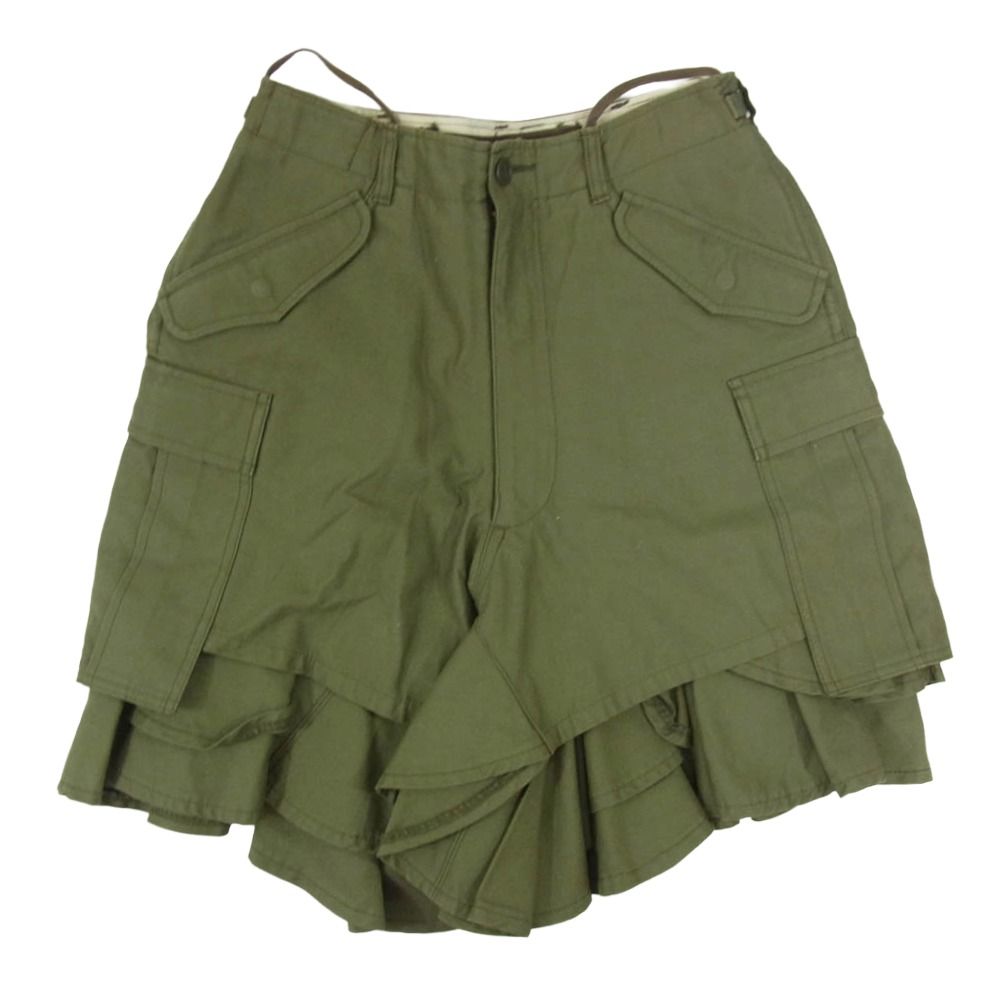 JUNYA COMME des GARCONS ジュンヤワタナベコムデギャルソン AD 2010 JF S 011 ミリタリー キュロット ハーフパンツ スカート ショーツ カーキ系 M