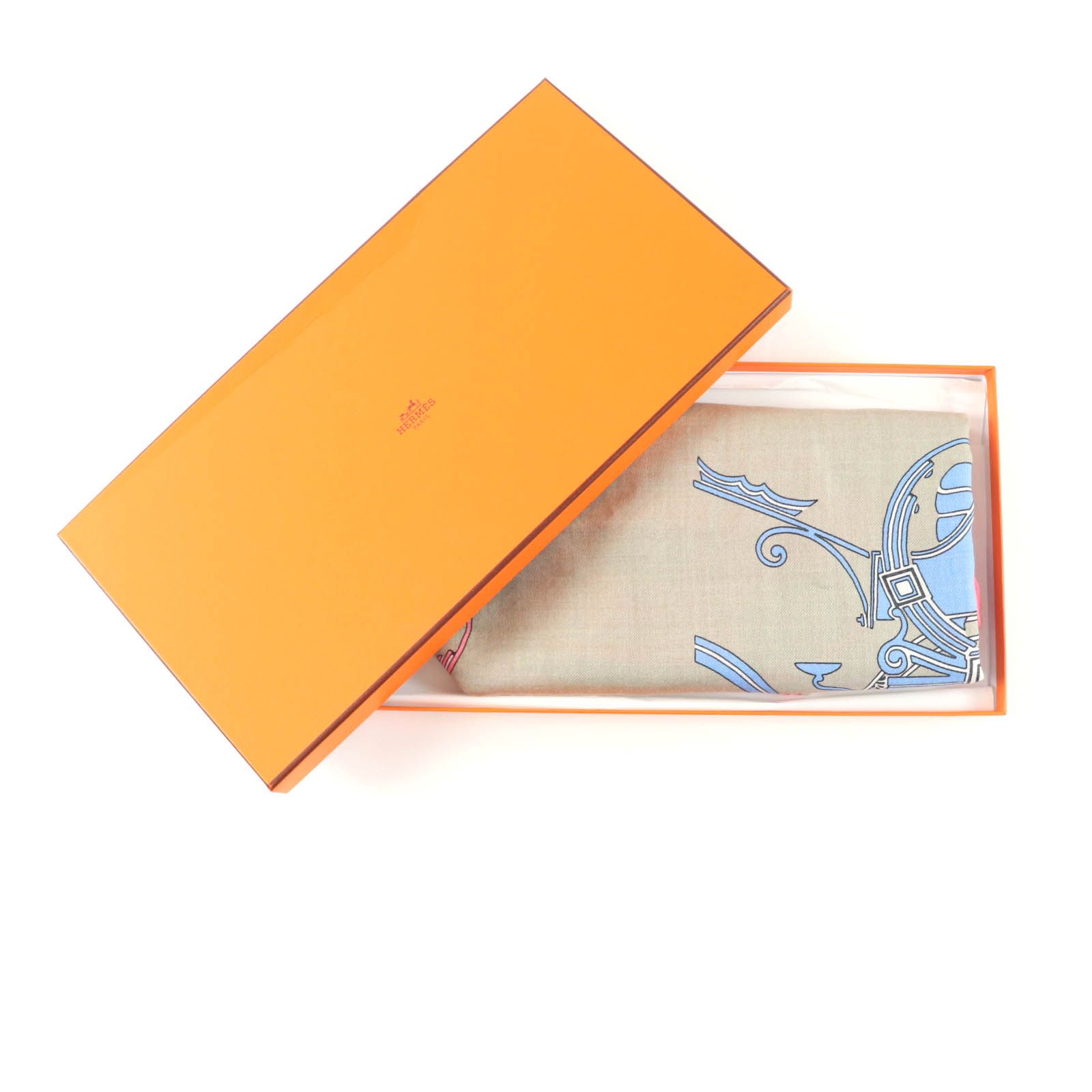 ♥品 HERMES エルメス トライアングル エクスリブリス カシミヤ シルク ベージュ サンドル|ピンク|ジョーヌ ヴィフ ショール き フランス製 レディース