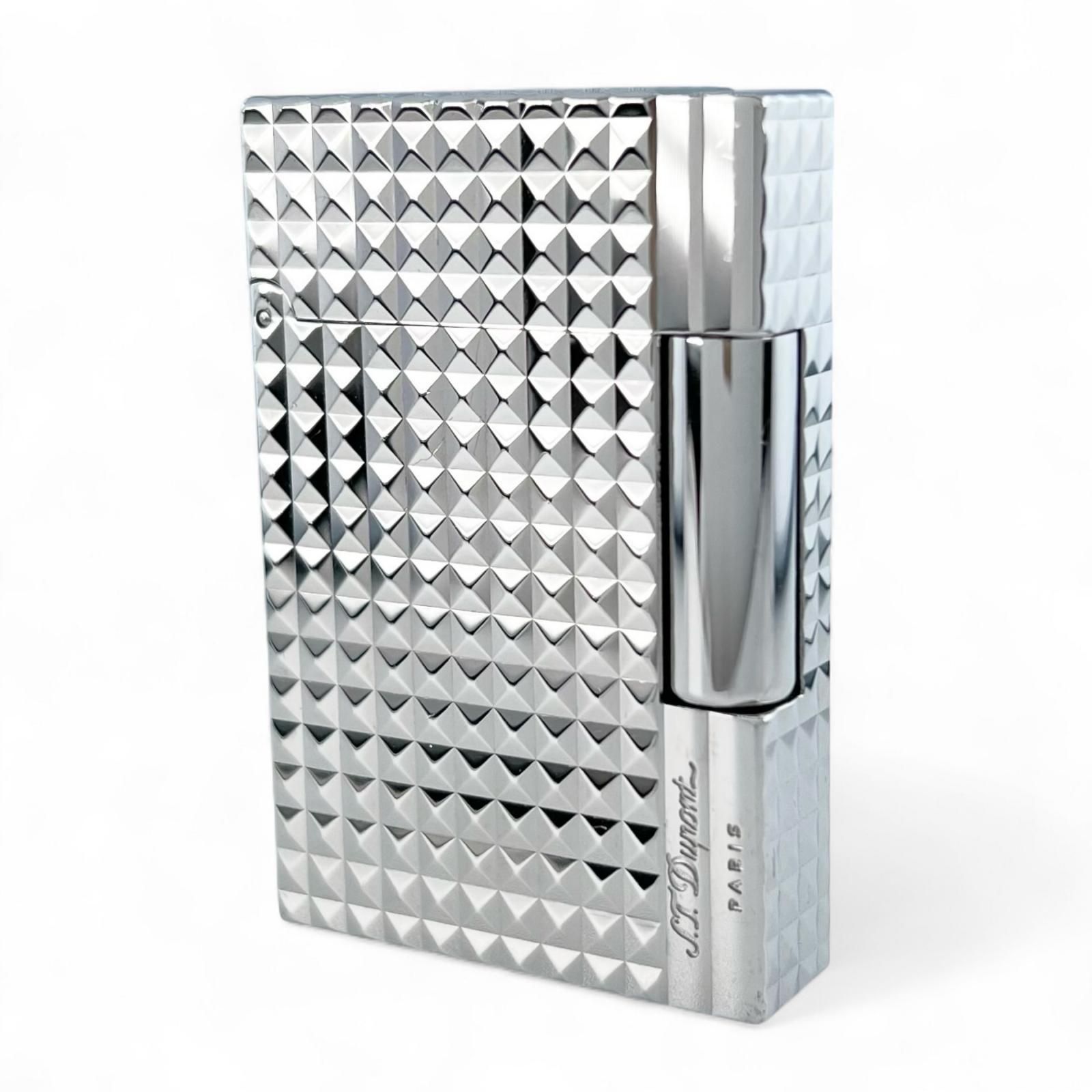 Dupont デュポン ギャッツビー ダイヤモンドヘッド ローラー式 喫煙具 ガスライター シルバー フランス製 メンズ 着火 済み