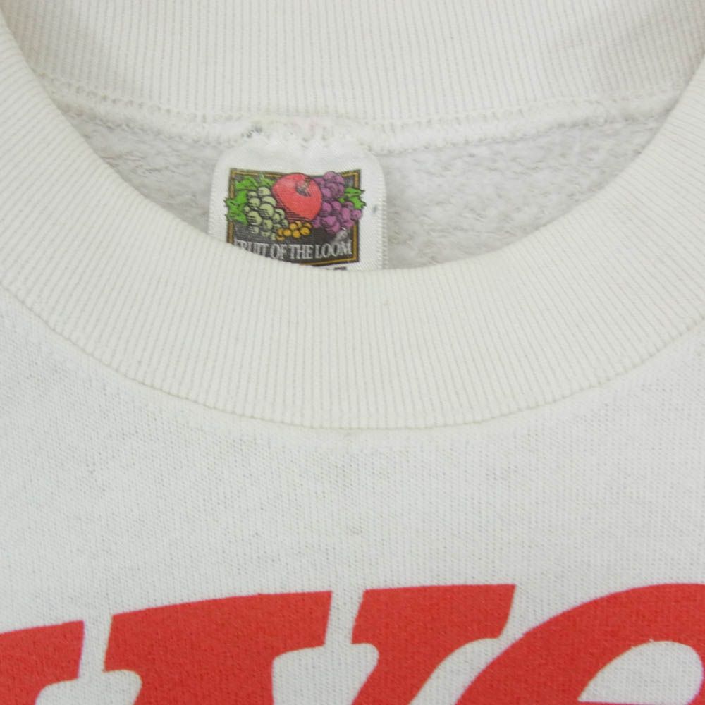 【ヴィンテージ】90s バドワイザー スウェット ホワイト アメリカ製 USA製 FRUIT OF THE LOOM 90s バドワイザー プリント スウェット