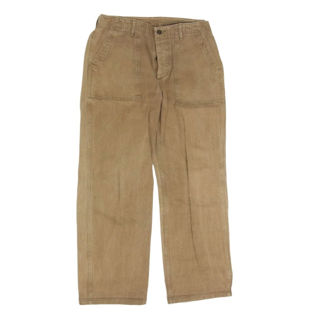 ウエアハウス　ベイカーパンツ　サイズ34 WAREHOUSE ウエアハウス ヘリンボーン ベイカー パンツ ベージュ系 34