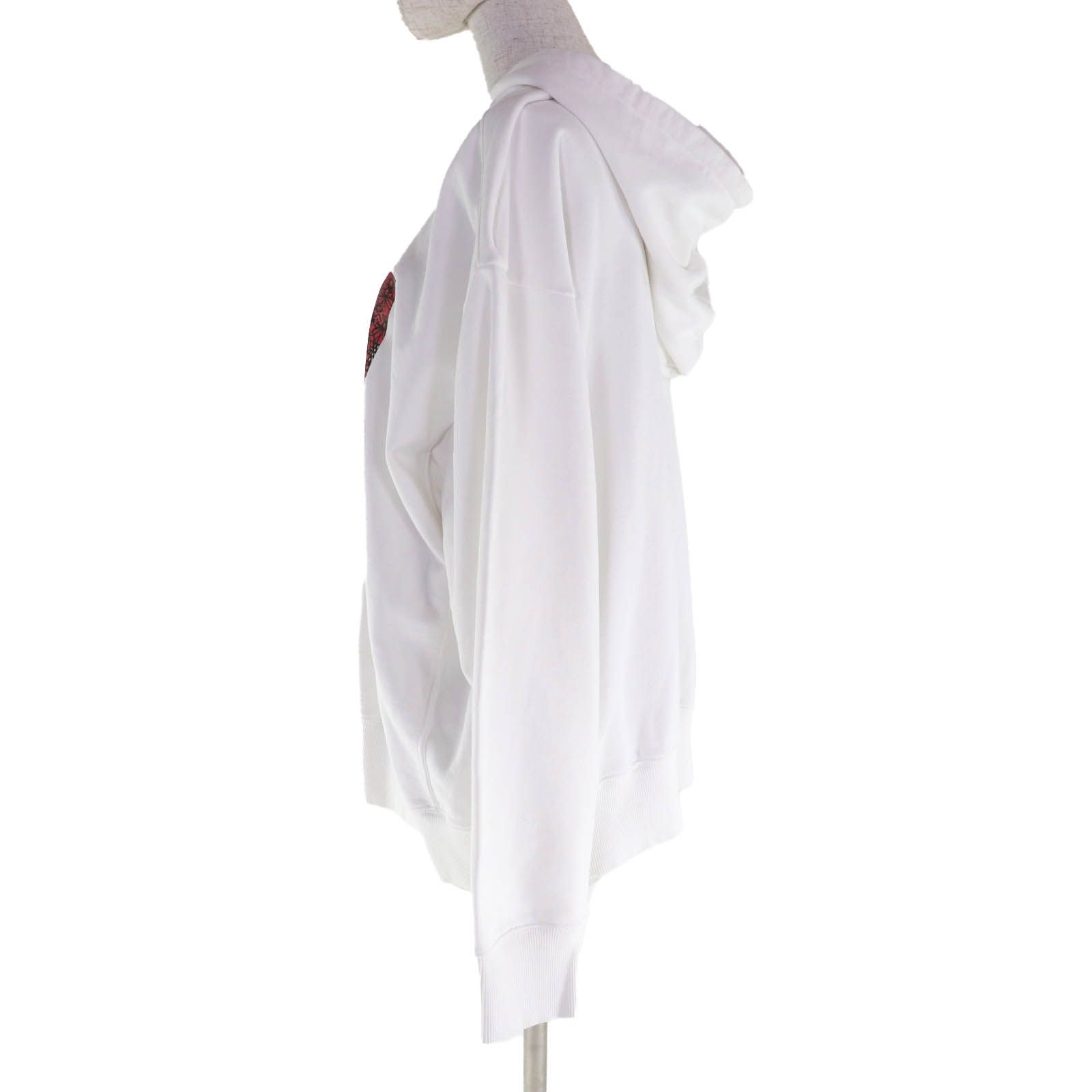 ♥品 Stella McCartney ステラマッカートニー 2025年製 6 J 0251 コットン100％ レコード フーディ パーカー ホワイト S レディース