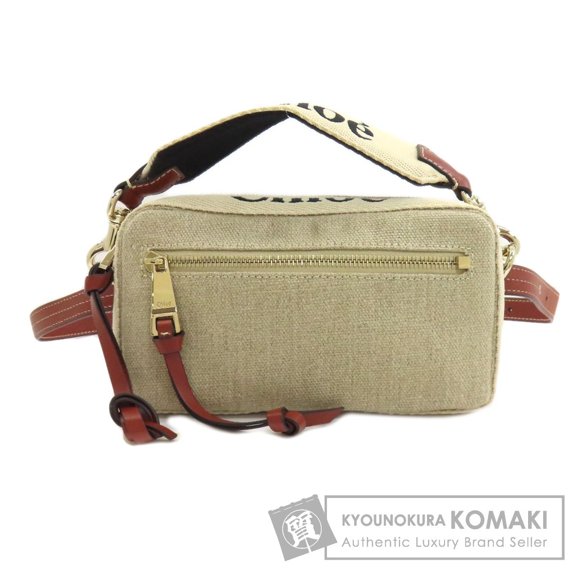 CHLOE クロエ ウッディ ベルトバッグ ヒップバッグ ウエストバッグ キャンバス レディース