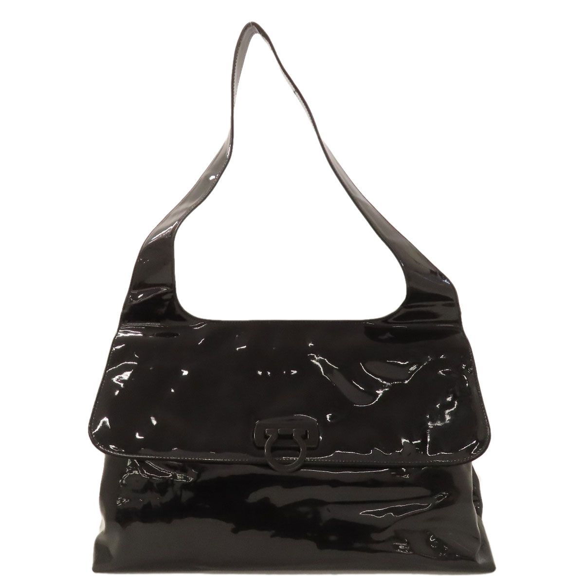 Salvatore Ferragamo サルヴァトーレフェラガモ ガンチーニ金具 トートバッグ パテントレザー レディース