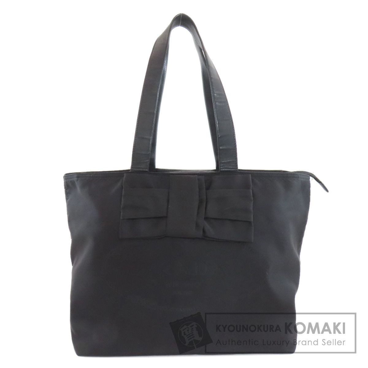 PRADA プラダ フィオッコ ロゴ金具 トートバッグ ナイロン レディース