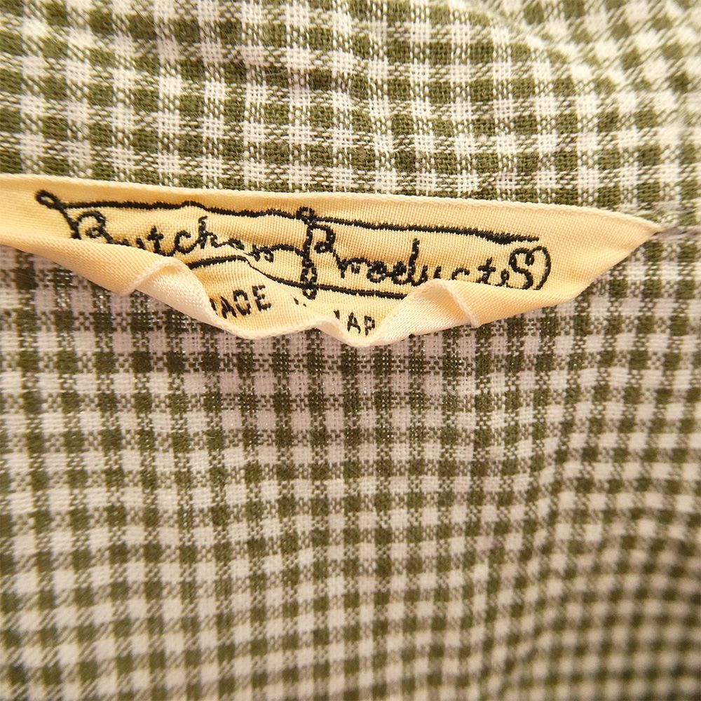 BUTCHER PRODUCTS ブッチャープロダクツ オープン カラー ギンガム