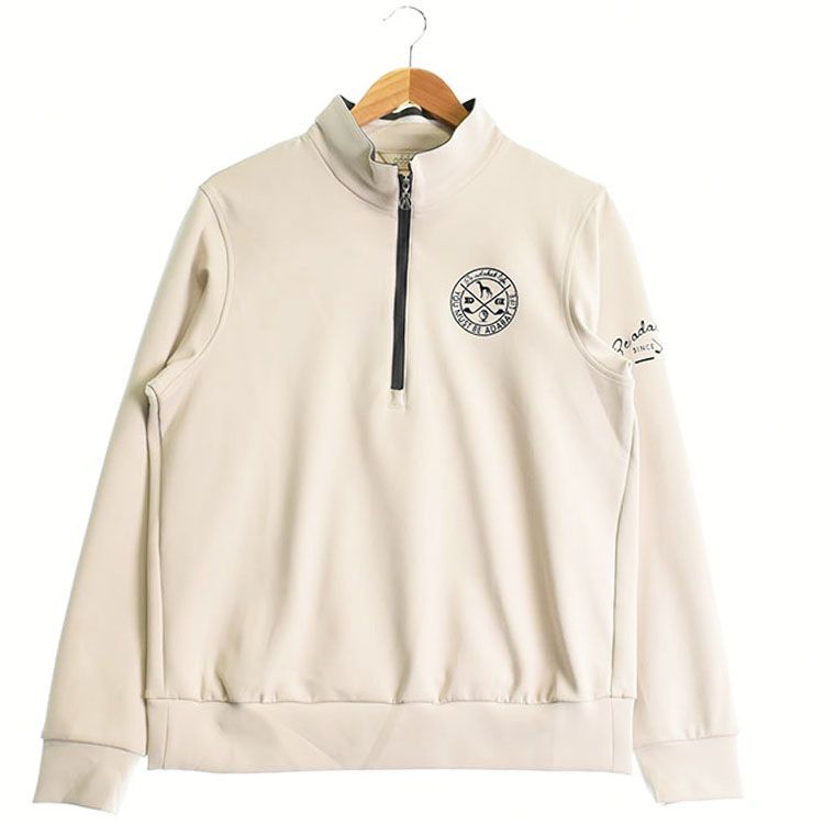 ランクA アダバット メンズ 48 L相当 トレーナー ベージュ系 秋冬 ゴルフ用品