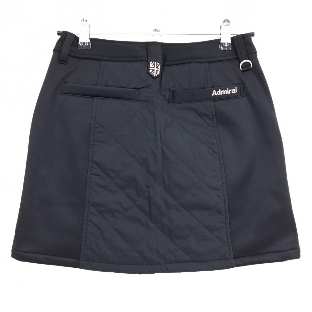 新品】アドミラル 切替中綿スカート 黒×ピンク 一部中綿 ロゴ刺しゅう