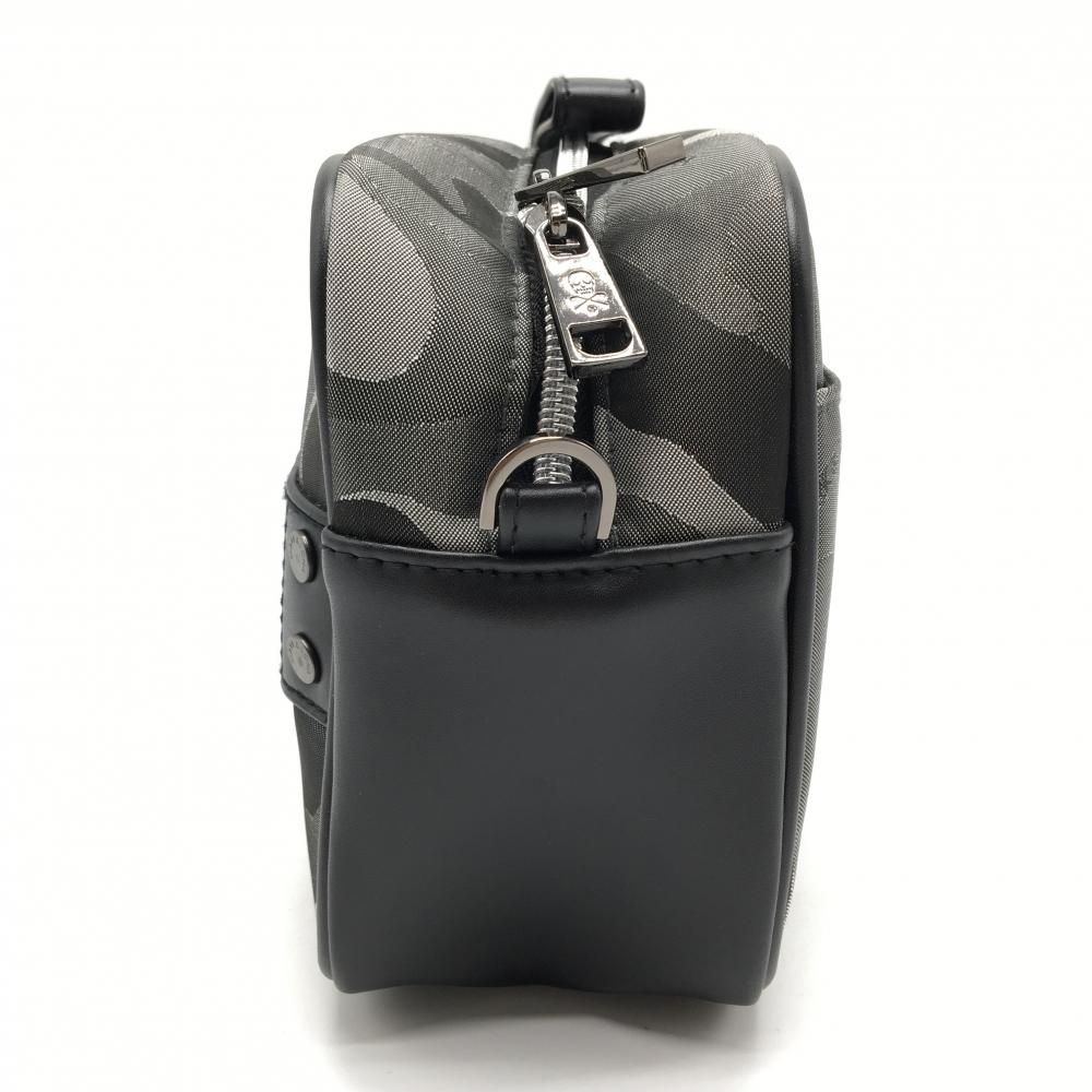 マークアンドロナ クラッチバッグ グレー×黒 カモフラ カートバッグ