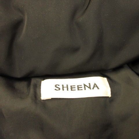 シーナ SHEENA 中綿ジャケット ブルゾン ジップアップ 長袖 黒 M *A824