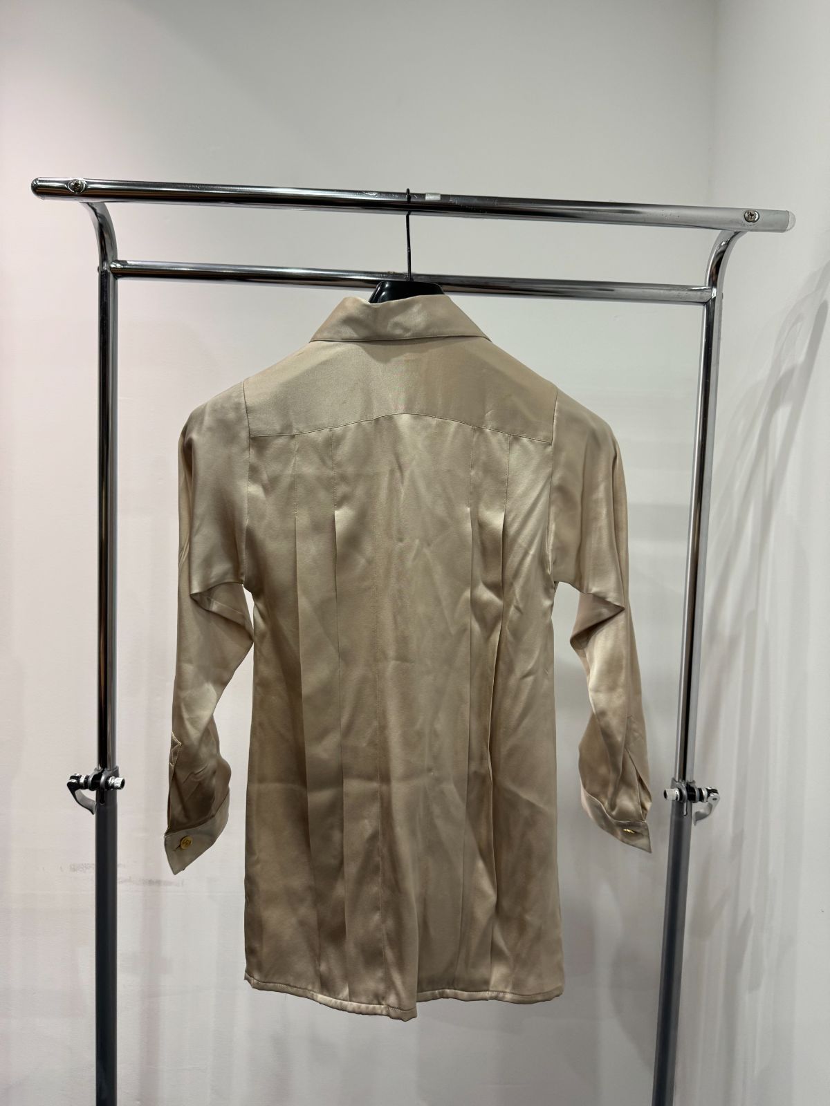 シャネル シャツ シルク ベージュ