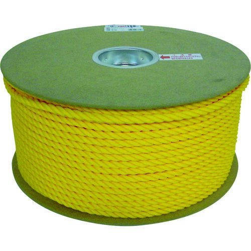 ユタカメイク ポリエチレンロープドラム巻 ９ｍｍ １５０ｍ イエロー