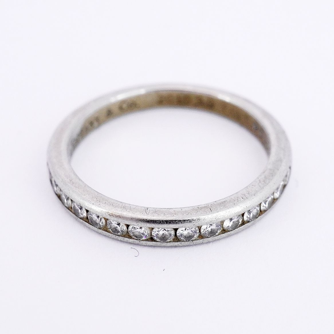 5job0432】ティファニー リング チャネルセッティング ハーフ