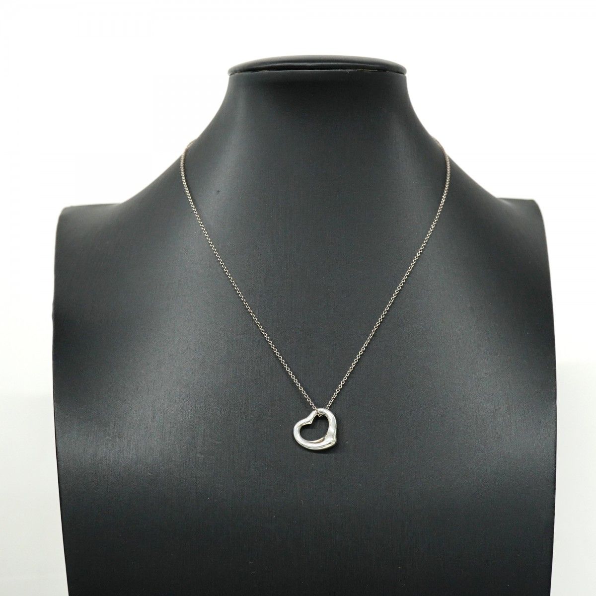 5job0446】ティファニー ストア ネックレス オープンハート シルバー