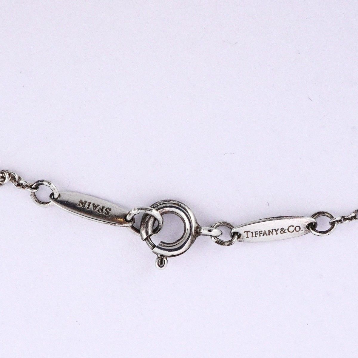 5job0446】ティファニー ストア ネックレス オープンハート シルバー