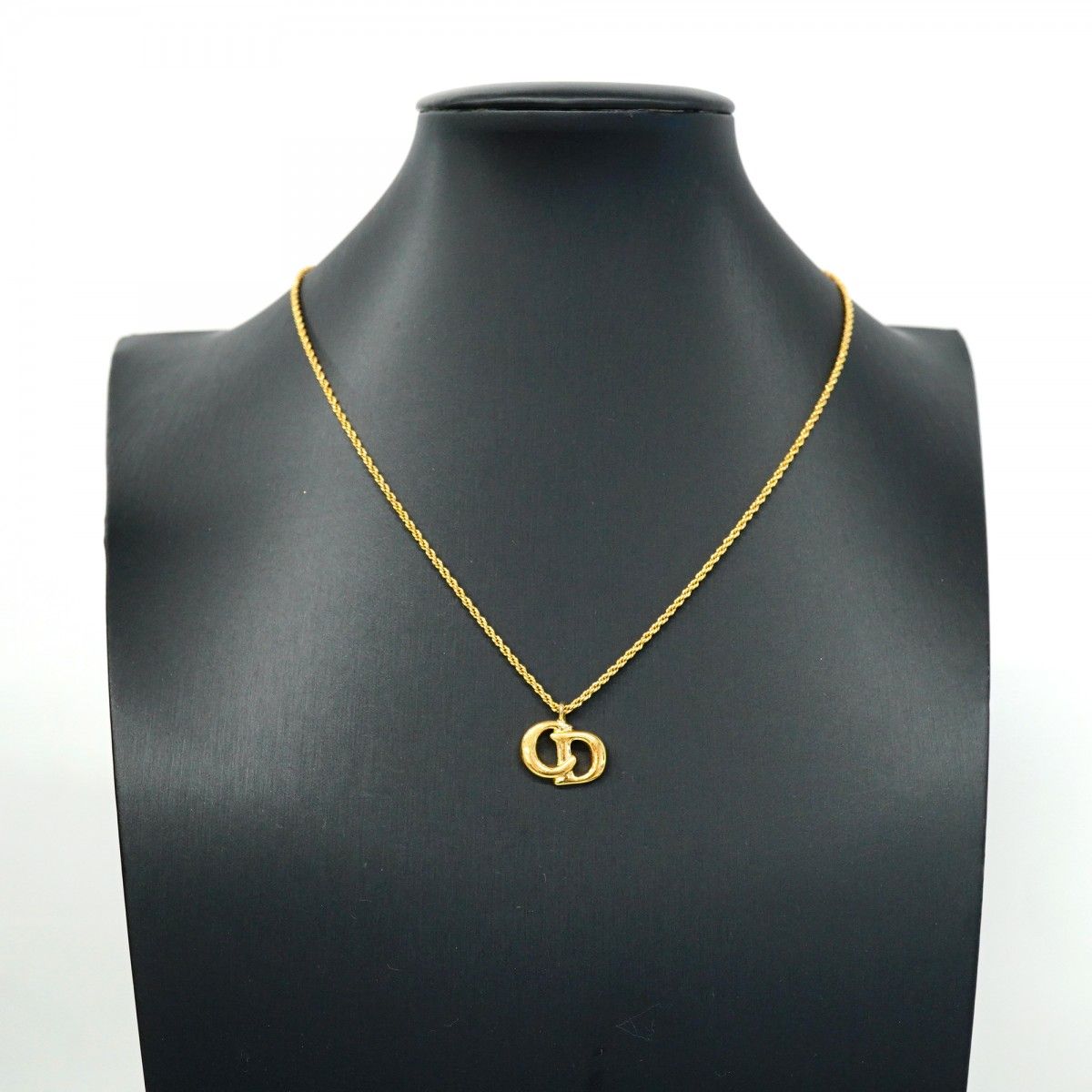 5job0467】クリスチャンディオール ネックレス CDロゴ GPメッキ