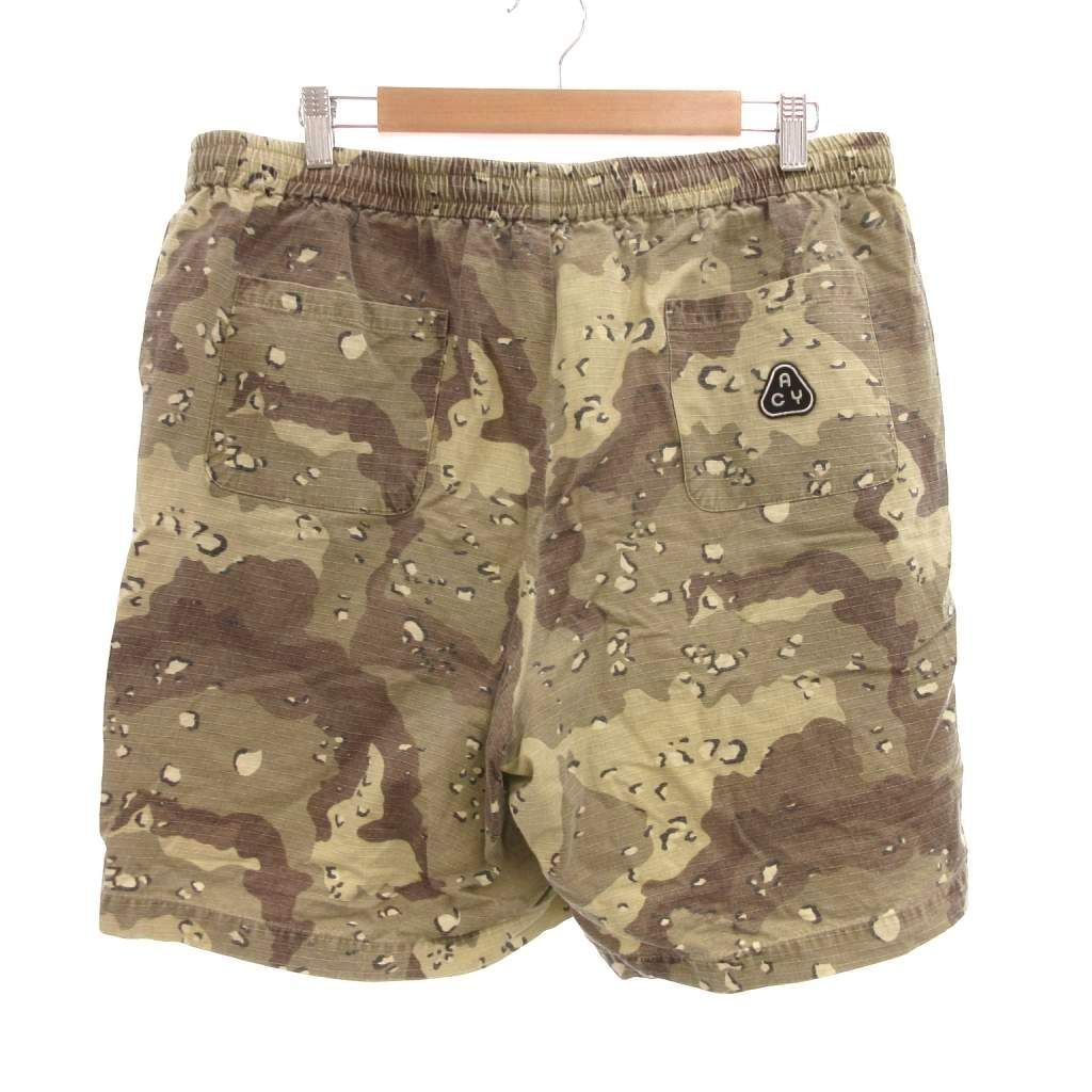 エーシー Acy × ALWAYTH カモショーツ ハーフパンツ カモフラ柄 ミリタリー イージー 3 茶 ブラウン カーキ JS