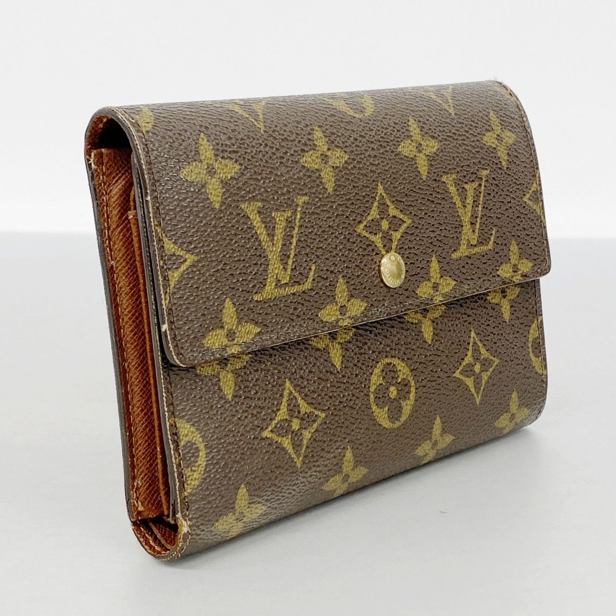 5oe4877】ルイヴィトン 三つ折り財布 モノグラム ポルトトレゾール