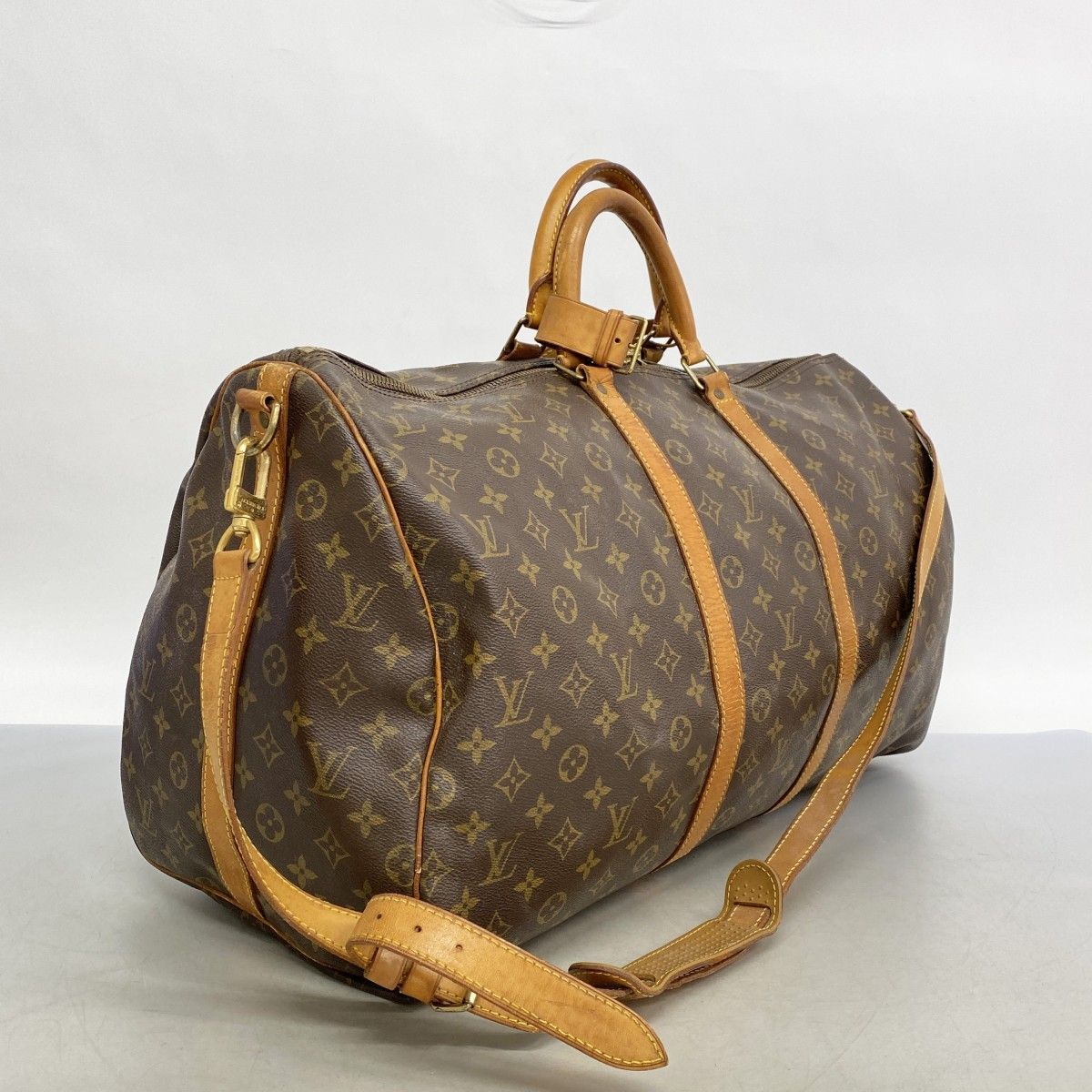5 oe 4979 ルイヴィトン ボストンバッグ モノグラム キーポルバンドリエール55 M 41414 ブラウン メンズ レディース ユニセックス