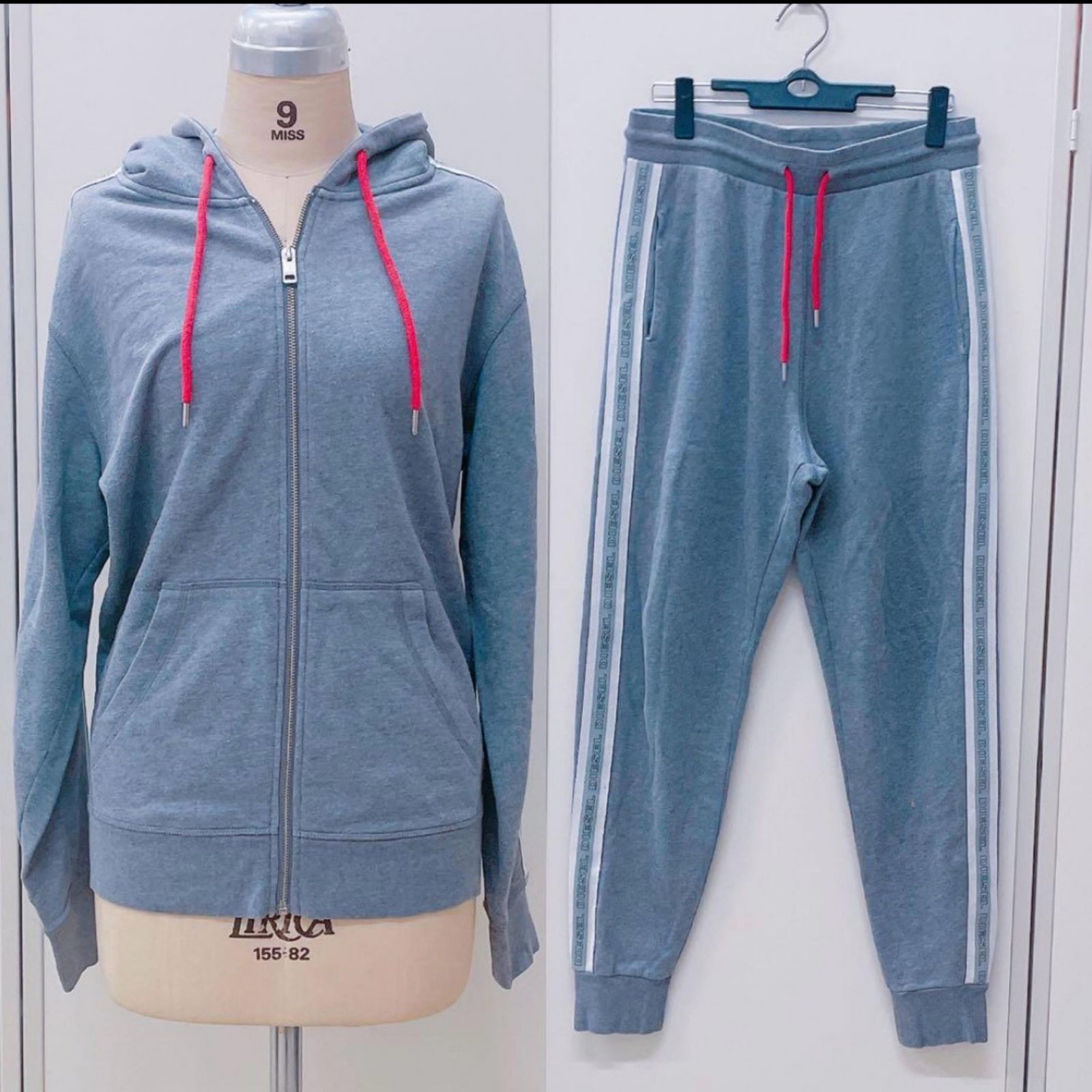 DIESEL ディーゼル スウェットセットアップ メンズ グレー