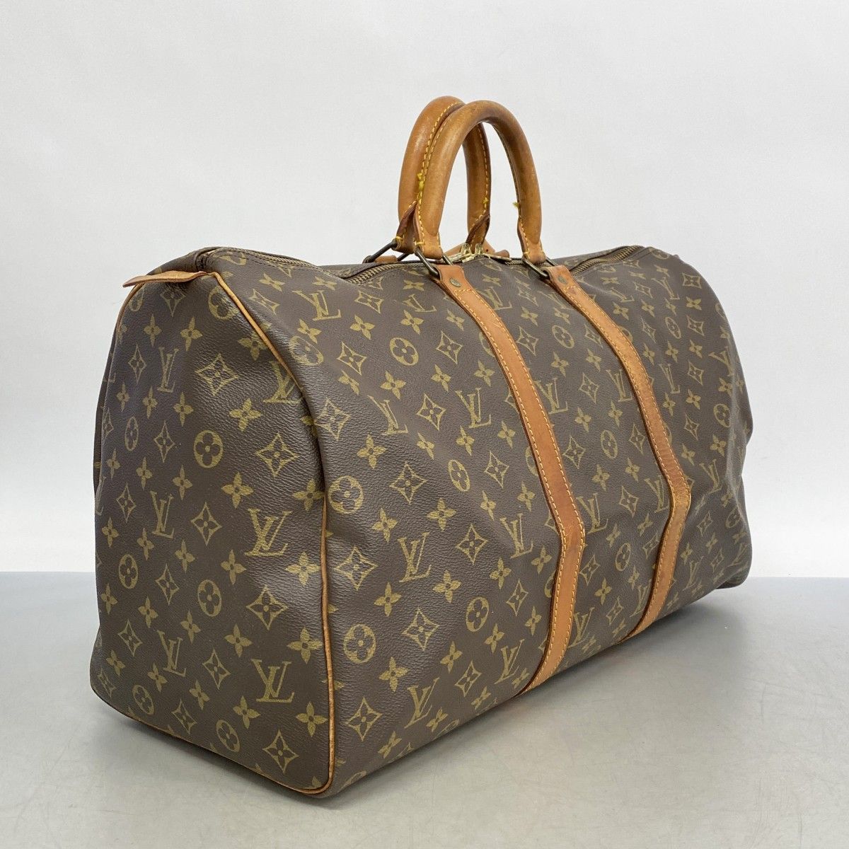 5 oe 5063 ルイヴィトン ボストンバッグ モノグラム キーポル50 M 41426 ブラウン メンズ レディース ユニセックス