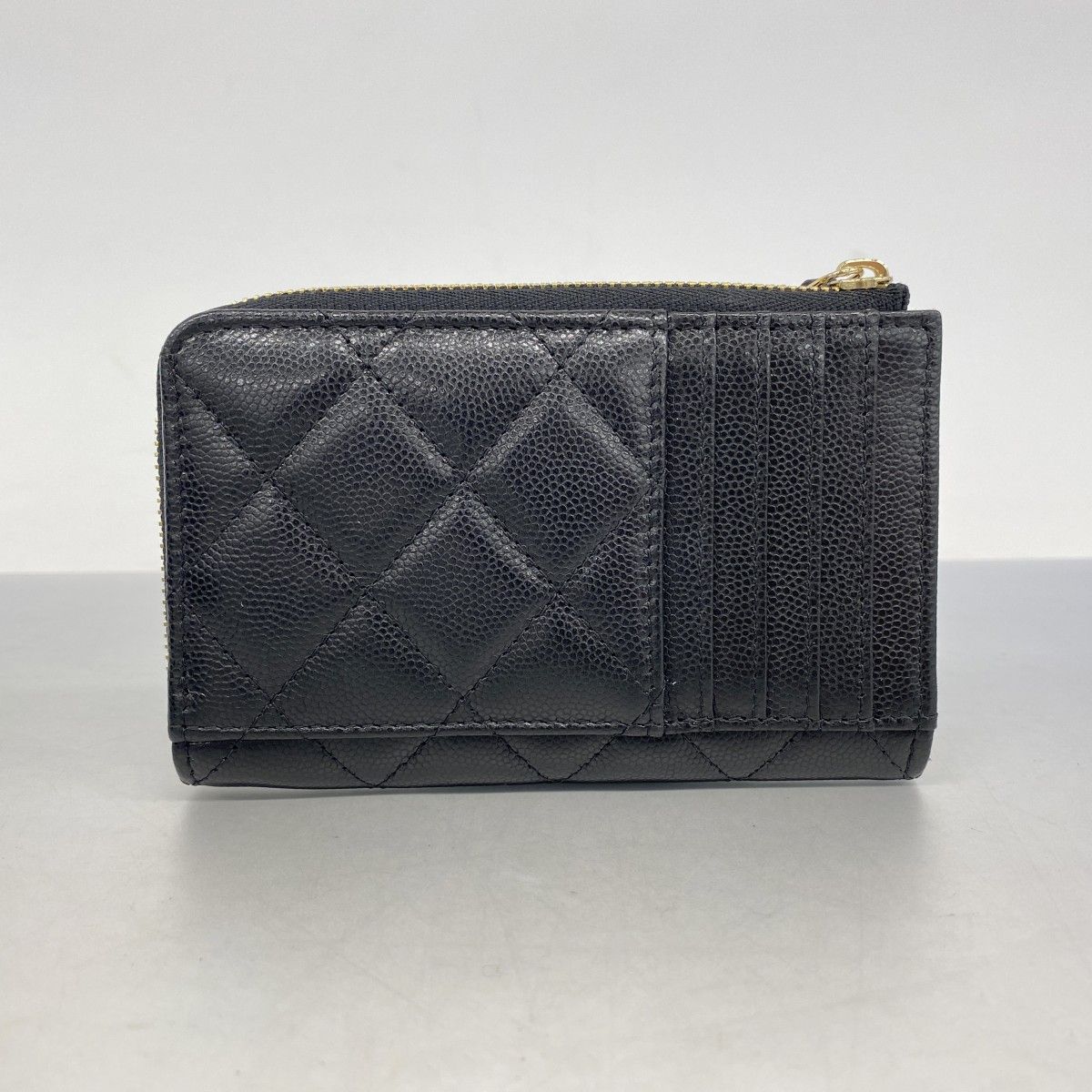  5 oe 5105 h シャネル コインケース マトラッセ キャビアスキン ブラック シャンパンゴールド金具 レディース コインケース 小銭入れ 小物